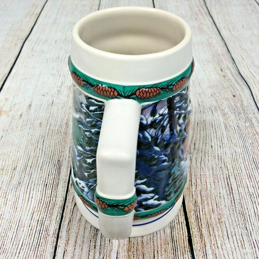 1993 Budweiser Holiday Stein Beer Mug Special Delivery‎ Vintage Horses